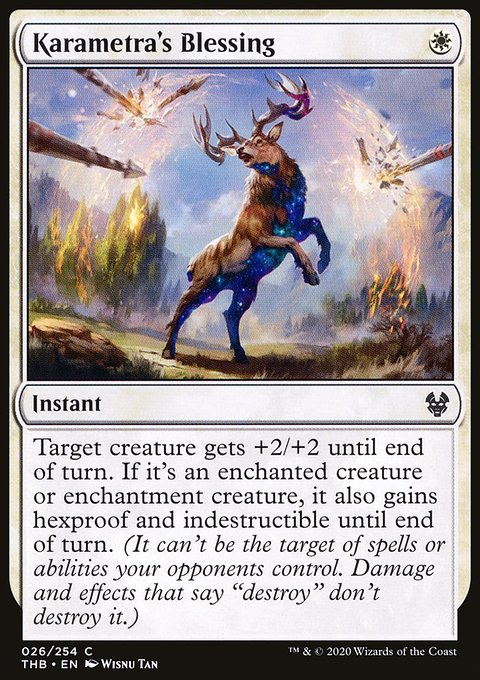 Karametra's Blessing, Theros Beyond Death #26, Magic: The Gathering card