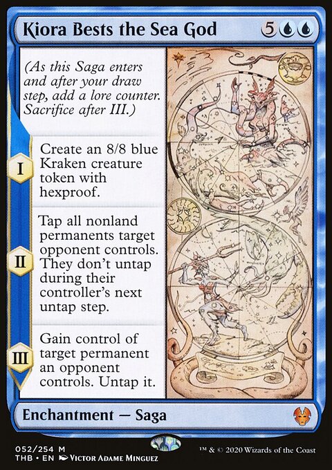 Kiora Bests the Sea God, Theros Beyond Death #52, Magic: The Gathering card