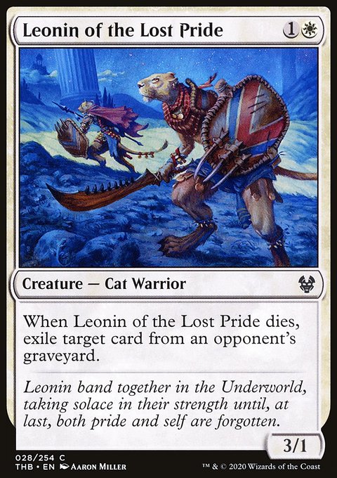Leonin of the Lost Pride, Theros Beyond Death #28, Magic: The Gathering card