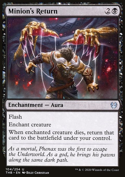 Minion's Return, Theros Beyond Death #104, Magic: The Gathering card