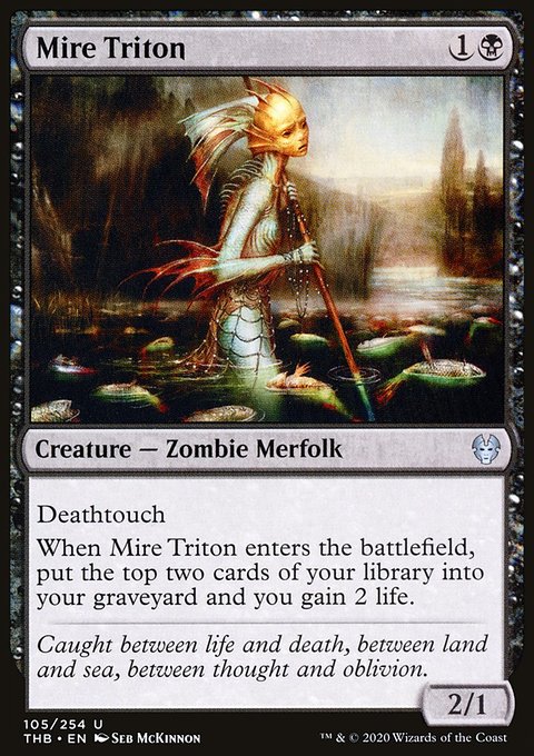 Mire Triton, Theros Beyond Death #105, Magic: The Gathering card