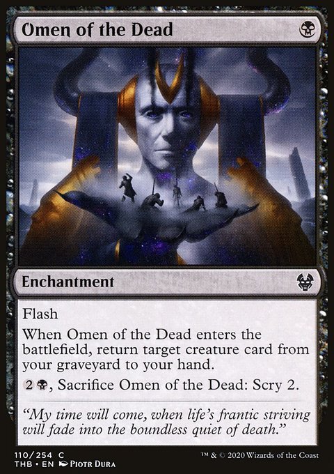 Omen of the Dead, Theros Beyond Death #110, Magic: The Gathering card