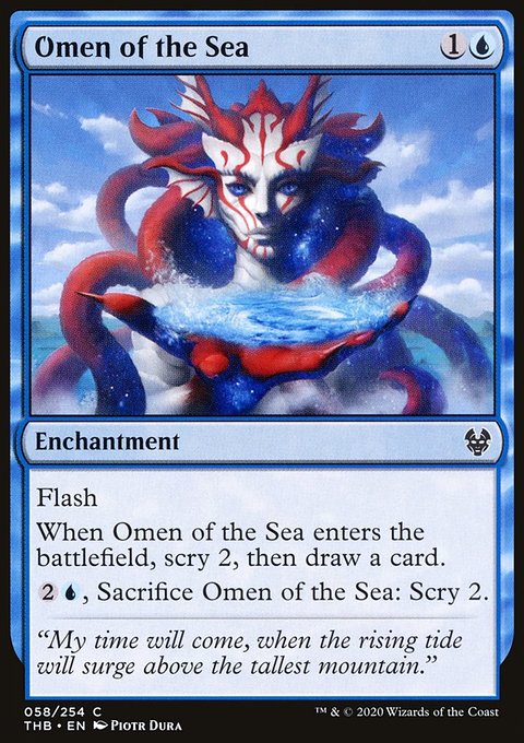 Omen of the Sea, Theros Beyond Death #58, Magic: The Gathering card