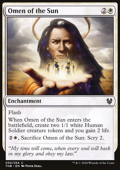 Omen of the Sun, Theros Beyond Death #30, Magic: The Gathering card