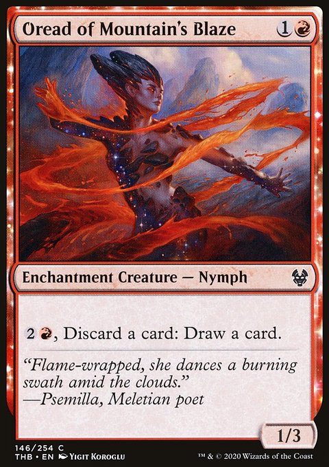Oread of Mountain's Blaze, Theros Beyond Death #146, Magic: The Gathering card