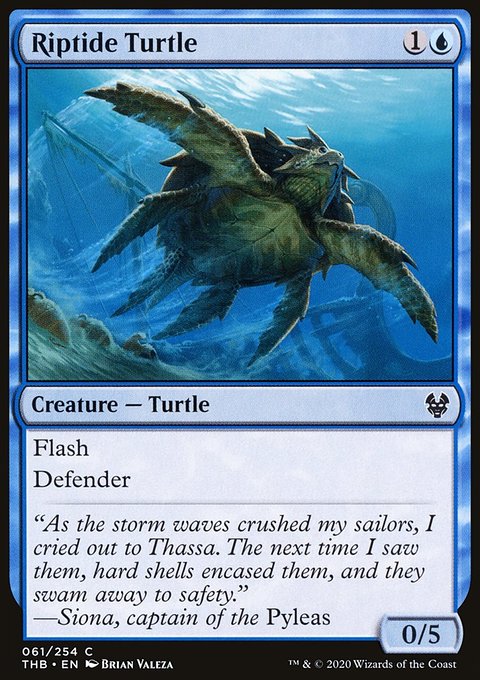 Riptide Turtle, Theros Beyond Death #61, Magic: The Gathering card