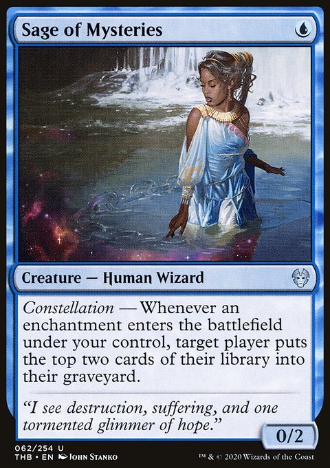 Sage of Mysteries, Theros Beyond Death #62, Magic: The Gathering card