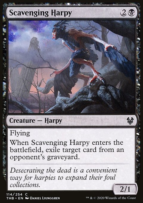 Scavenging Harpy, Theros Beyond Death #114, Magic: The Gathering card