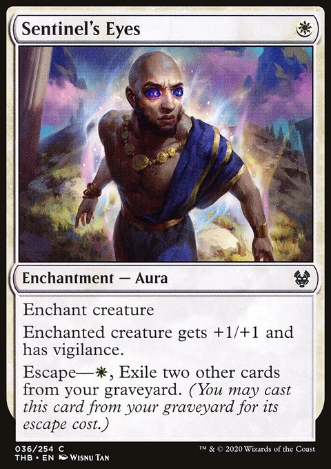 Sentinel's Eyes, Theros Beyond Death #36, Magic: The Gathering card