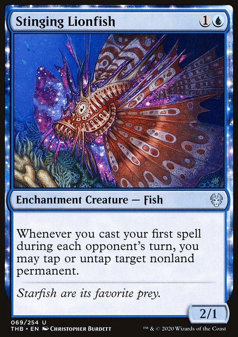 Stinging Lionfish, Theros Beyond Death #69, Magic: The Gathering card