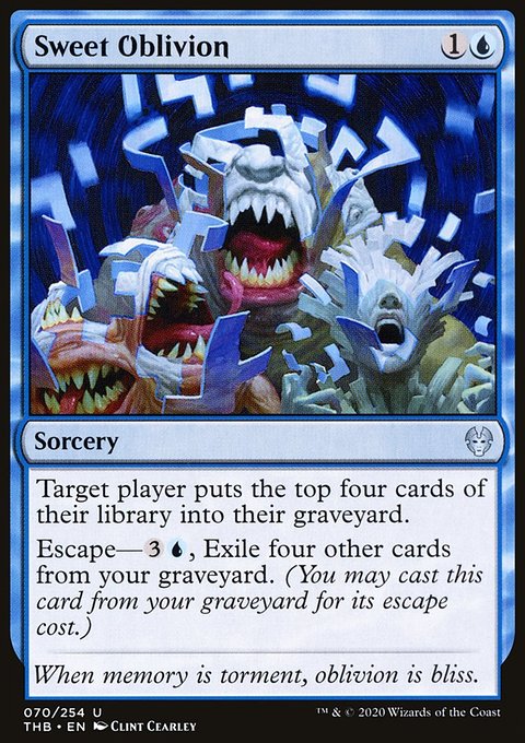 Sweet Oblivion, Theros Beyond Death #70, Magic: The Gathering card
