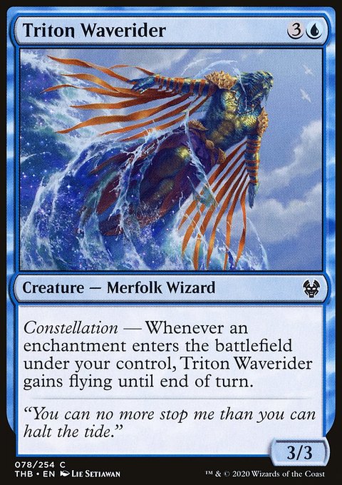 Triton Waverider, Theros Beyond Death #78, Magic: The Gathering card