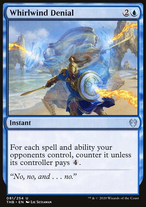 Whirlwind Denial, Theros Beyond Death #81, Magic: The Gathering card