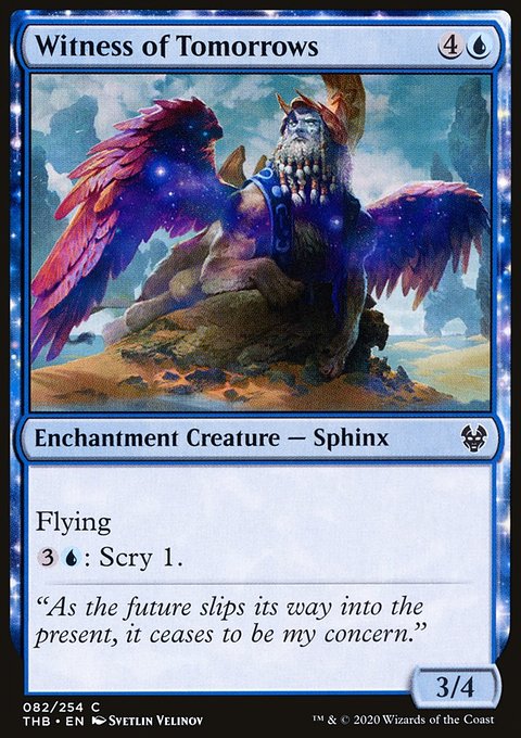 Witness of Tomorrows, Theros Beyond Death #82, Magic: The Gathering card