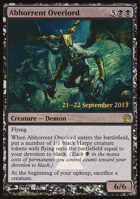 Abhorrent Overlord, Theros Promos #75★, Magic: The Gathering card
