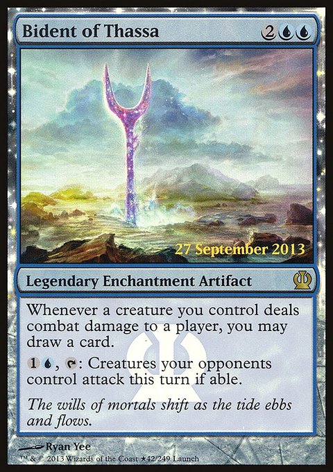 Bident of Thassa, Theros Promos #42★, Magic: The Gathering card