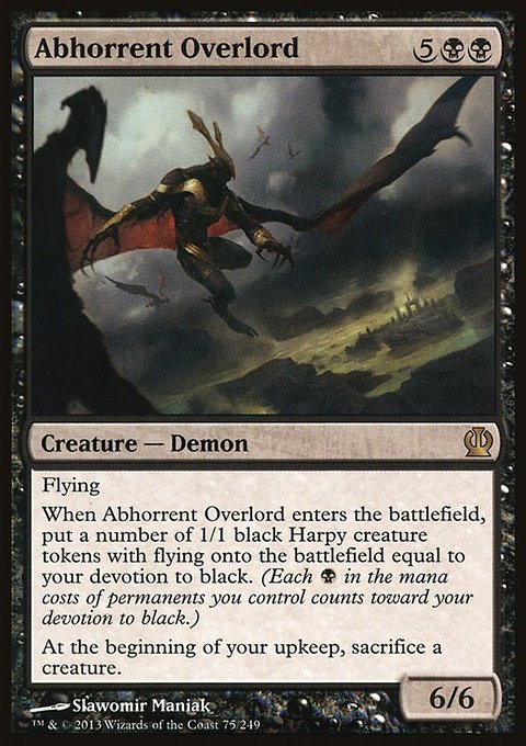 Abhorrent Overlord, Theros #75, Magic: The Gathering card