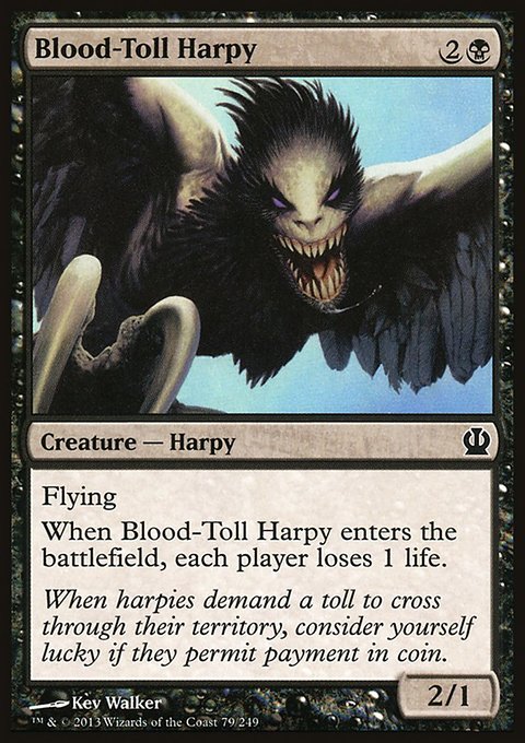 Blood-Toll Harpy, Theros #79, Magic: The Gathering card