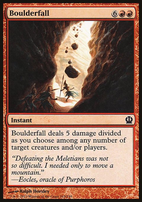 Boulderfall, Theros #115, Magic: The Gathering card