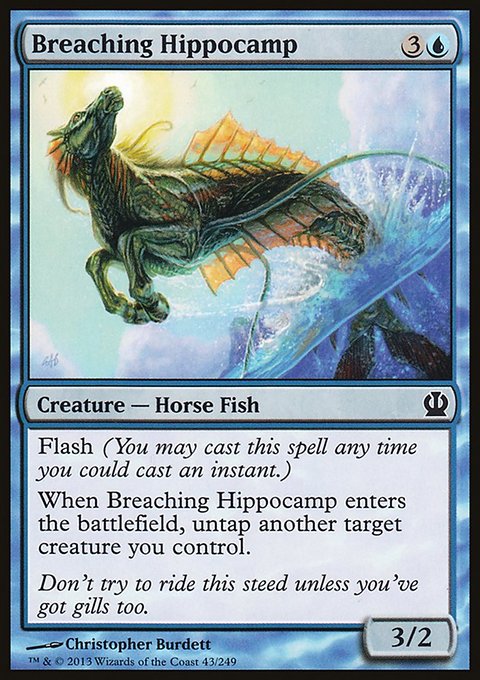 Breaching Hippocamp, Theros #43, Magic: The Gathering card