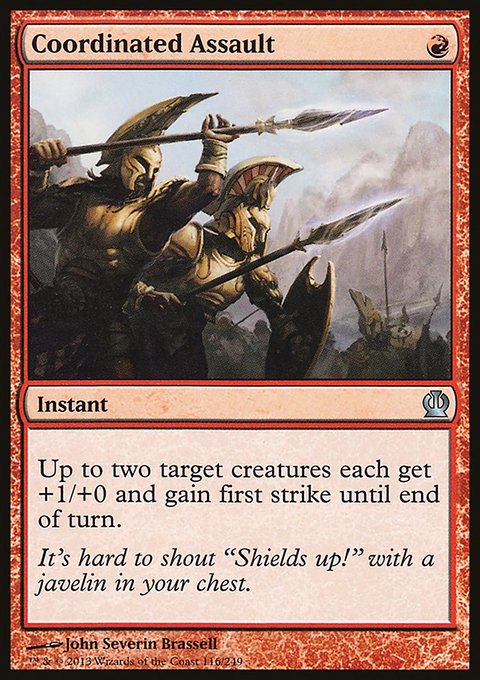 Coordinated Assault, Theros #116, Magic: The Gathering card
