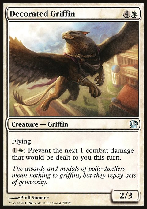 Decorated Griffin, Theros #7, Magic: The Gathering card