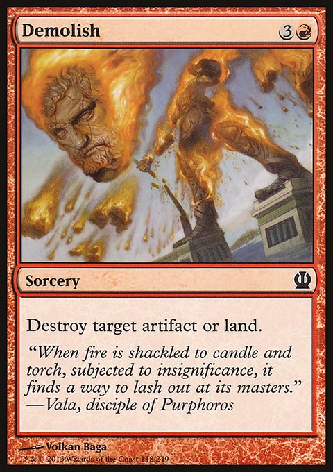 Demolish, Theros #118, Magic: The Gathering card