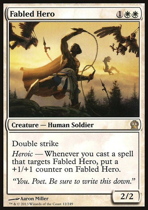 Fabled Hero, Theros #12, Magic: The Gathering card