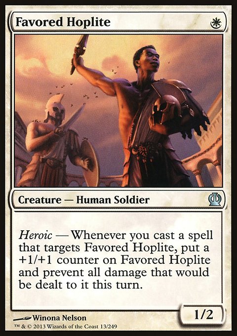 Favored Hoplite, Theros #13, Magic: The Gathering card
