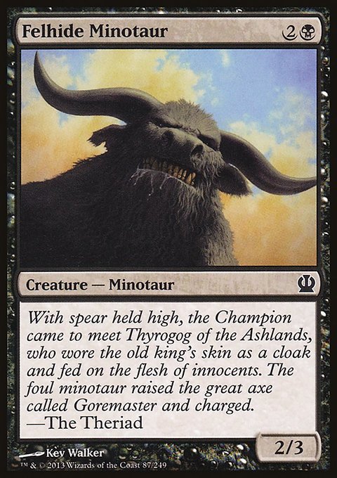 Felhide Minotaur, Theros #87, Magic: The Gathering card