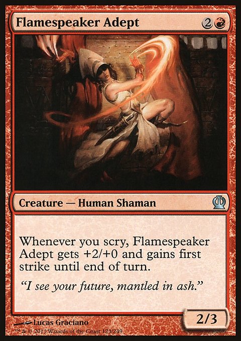 Flamespeaker Adept, Theros #123, Magic: The Gathering card