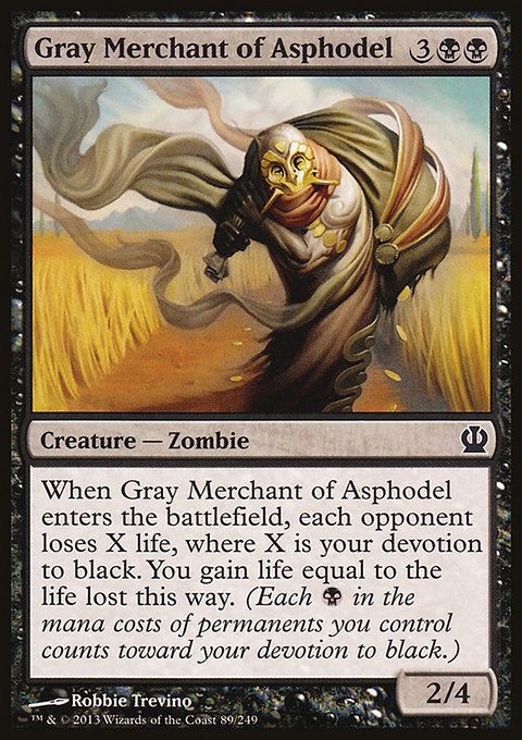 Gray Merchant of Asphodel, Theros #89, Magic: The Gathering card