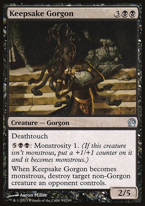 Keepsake Gorgon, Theros #93, Magic: The Gathering card