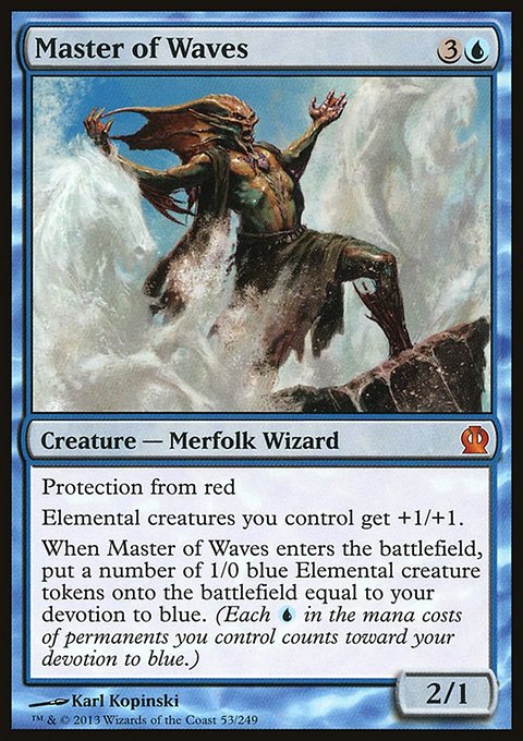 Master of Waves, Theros #53, Magic: The Gathering card
