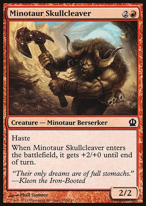 Minotaur Skullcleaver, Theros #130, Magic: The Gathering card