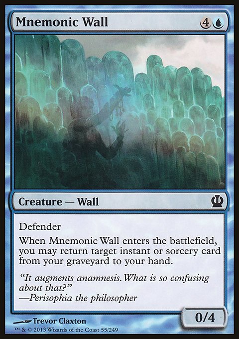Mnemonic Wall, Theros #55, Magic: The Gathering card