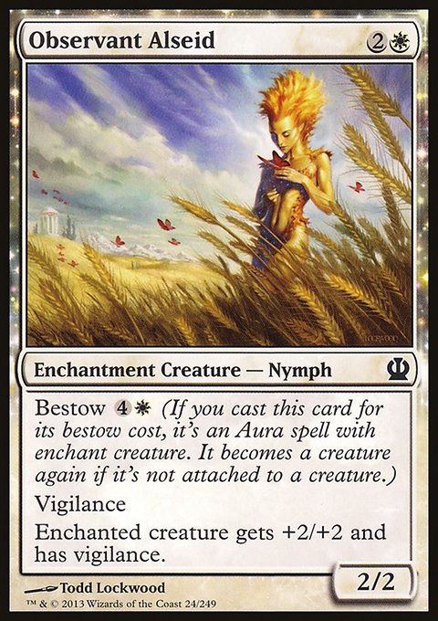 Observant Alseid, Theros #24, Magic: The Gathering card