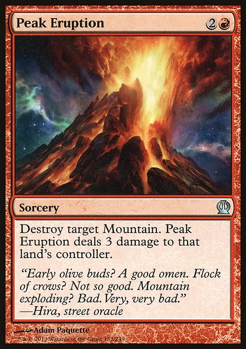 Peak Eruption, Theros #132, Magic: The Gathering card
