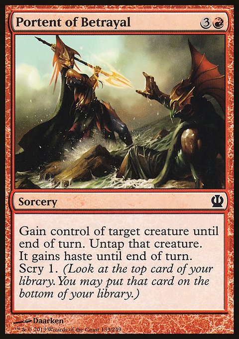 Portent of Betrayal, Theros #133, Magic: The Gathering card