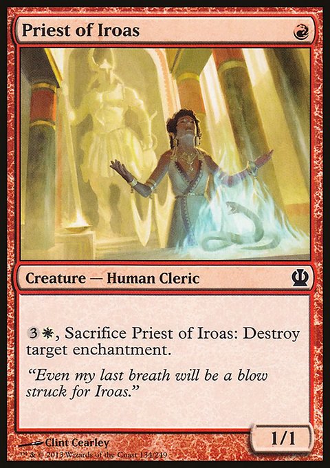 Priest of Iroas, Theros #134, Magic: The Gathering card