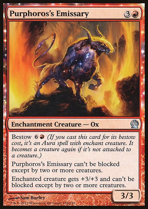 Purphoros's Emissary, Theros #136, Magic: The Gathering card
