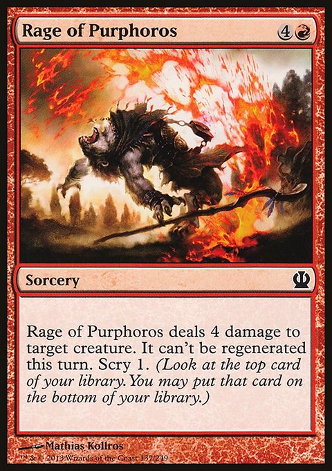 Rage of Purphoros, Theros #137, Magic: The Gathering card