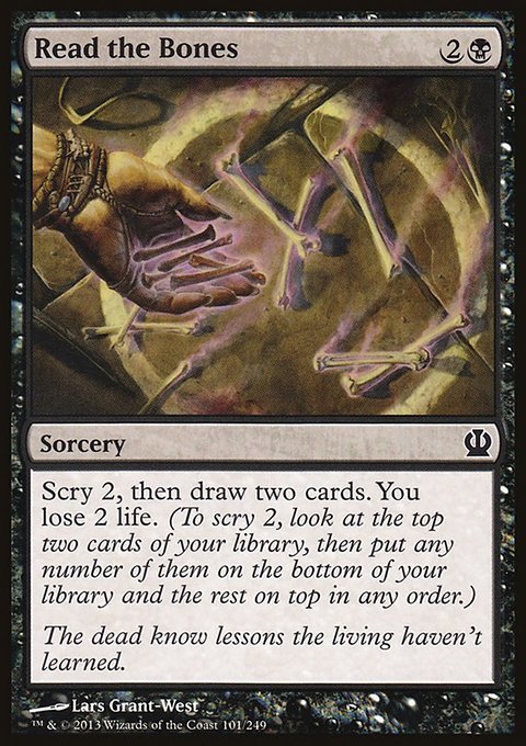 Read the Bones, Theros #101, Magic: The Gathering card