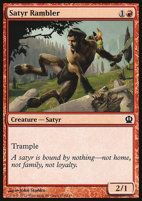 Satyr Rambler, Theros #139, Magic: The Gathering card