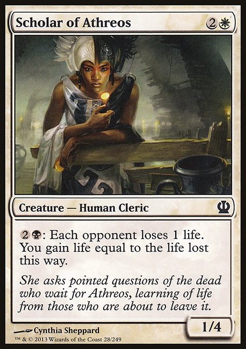Scholar of Athreos, Theros #28, Magic: The Gathering card