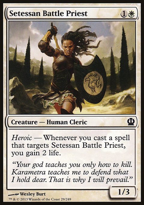 Setessan Battle Priest, Theros #29, Magic: The Gathering card