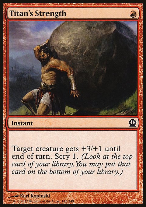 Titan's Strength, Theros #145, Magic: The Gathering card
