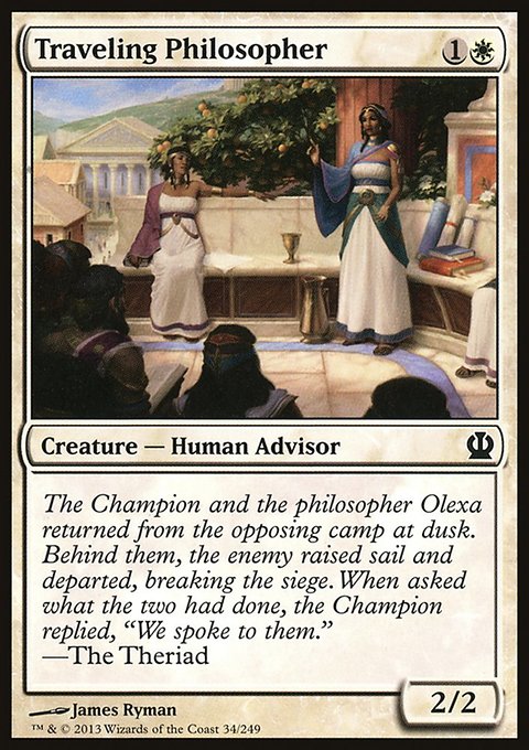 Traveling Philosopher, Theros #34, Magic: The Gathering card