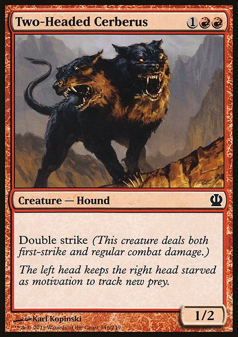 Two-Headed Cerberus, Theros #146, Magic: The Gathering card