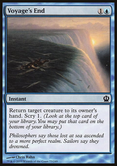 Voyage's End, Theros #73, Magic: The Gathering card